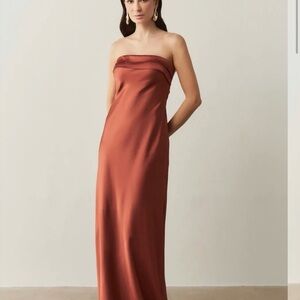 New Chic Strapless Copper Dress